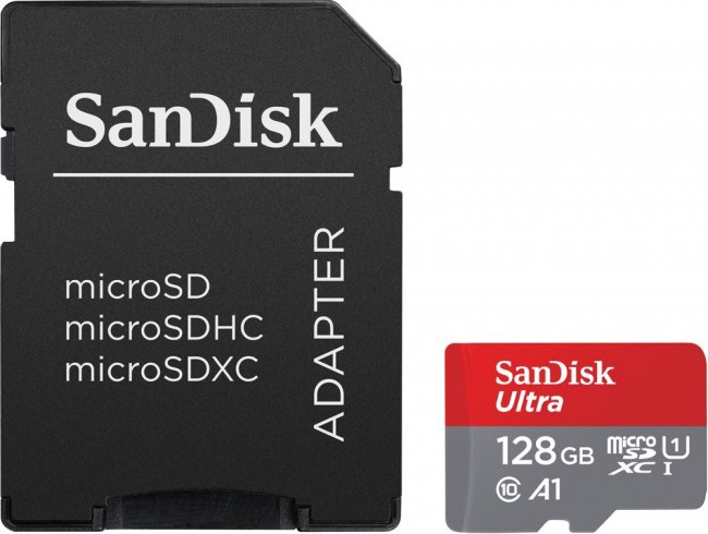 Mälukaart SanDisk Ultra, 128 GB, 140 Mb/s