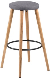Bāra krēsls Hector 72423, pelēka/ozola, 41 cm x 41 cm x 77 cm