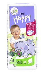 Подгузники Happy Maxi, 4 размер, 8 - 18 кг, 46 шт.