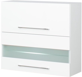 Верхний кухонный шкаф Bodzio Loara KL80GWML-BI Glossy, белый, 310 мм x 800 мм x 720 мм