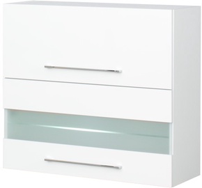 Augšējais virtuves skapītis Bodzio Loara KL80GWML-BI Glossy, balta, 310 mm x 800 mm x 720 mm