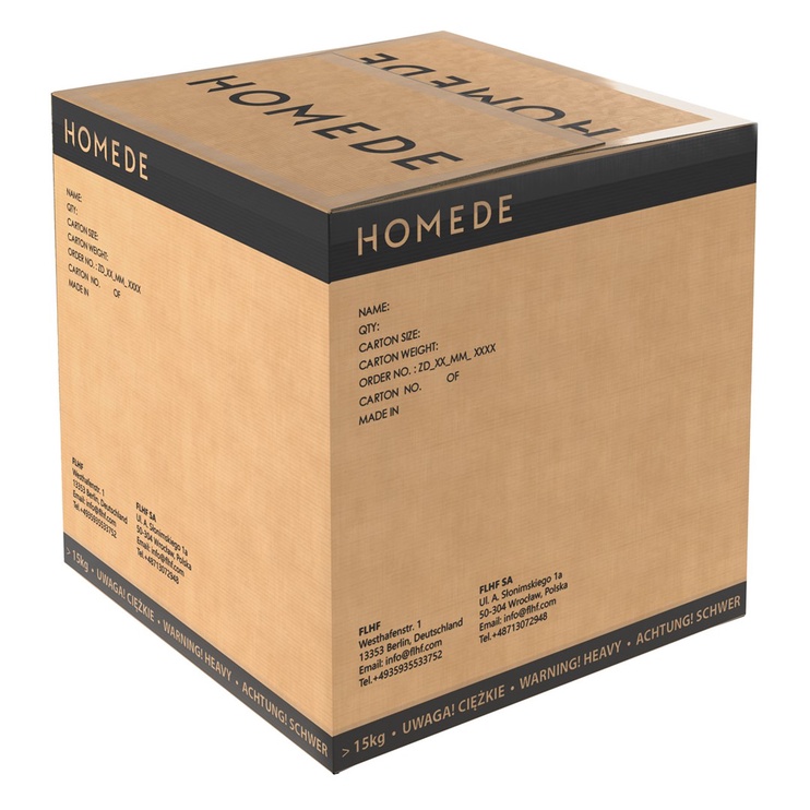 Pufs Homede Moontiza, tumši zila, 64 cm x 64 cm x 48 cm