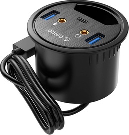 USB jaotur Orico DESK-2U1C-V1-BK-BP