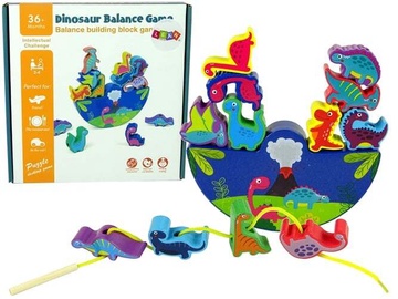 Klucīši Lean Toys Dinosaur Balance Game 10155, daudzkrāsaina