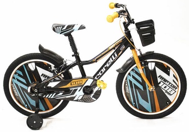 Детский велосипед Corelli Raptor 413673, синий/черный/oранжевый, 10", 20″