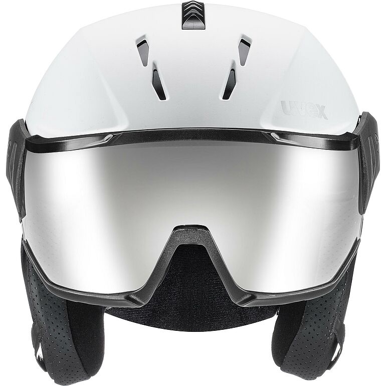 Suusakiiver Uvex Instinct Visor, valge/must, 53-56 cm