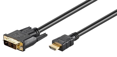 Кабель MicroConnect DVI-D, HDMI, 3 м, черный