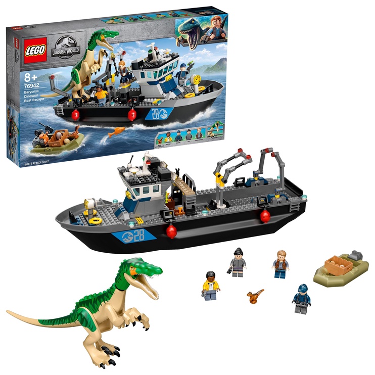 Konstruktors LEGO Jurassic World Barioniksa izlaušanās no kuģa 76942, 308 gab.