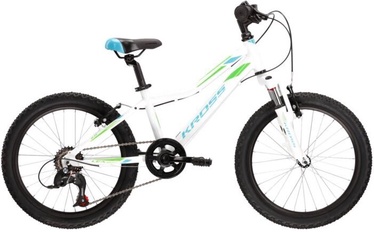 Велосипед горный Kross, 20 ″, 11" рама, синий/белый/зеленый