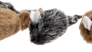Rotaļlieta kaķim Flamingo Mouse, brūna/melna