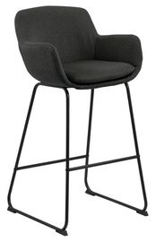 Bāra krēsls Lisa Town 33 75937, matēts, melna/tumši pelēka, 53 cm x 52 cm x 100 cm