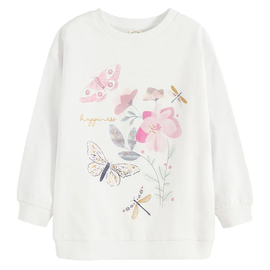 Džemperi, meitenēm Cool Club Pink Flowers CCG2711739, balta, 104 cm