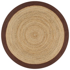 Ковер VLX Handmade Jute 133685, коричневый/светло-коричневый, 150 см x 150 см