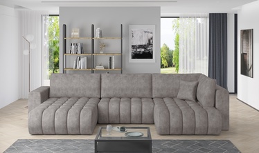 Stūra dīvāns Bonito Leve 4, pelēka, kreisais, 170 x 340 x 92 cm
