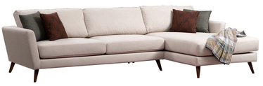 Stūra dīvāns-gulta Hanah Home Mayorka, bēša, labais, 303 x 168 cm x 85 cm