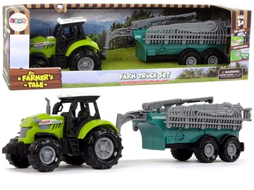 Rotaļu traktors Lean Toys A Farmers Tale 11108, melna/zaļa/pelēka