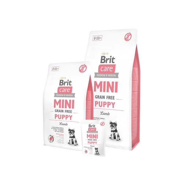Sausā suņu barība Brit Care Mini Puppy Lamb, jēra gaļa, 2 kg