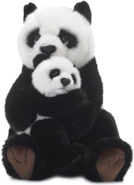 Mīkstā rotaļlieta WWF Panda Mother & Child, balta/melna, 28 cm