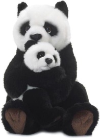 Pliušinis žaislas WWF Panda Mother & Child, baltas/juodas, 28 cm