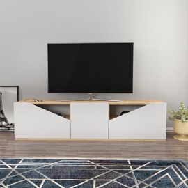 ТВ стол Kalune Design Carson, белый/бежевый/светло-коричневый, 35.3 см x 160 см x 40 см