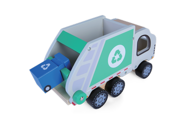 Bērnu rotaļu mašīnīte Gerardo's Toys Garbage Truck 55670, daudzkrāsaina