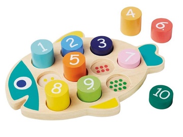 Izglītojošās rotaļlietas Karupoeg Puhh OÜ Number Puzzle Fish