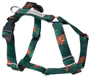 Regulējamas krūšu siksnas Amiplay Be Happy Jungle S, sarkana/zaļa, 260 - 350 mm x 15 mm