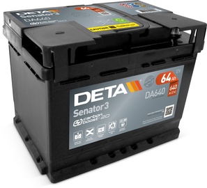 Akumulators Deta Senator DA640, 12 V, 64 Ah, 640 A