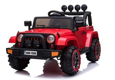 Bezvadu automašīna Lean Toys Jeep BRD-7588, sarkana