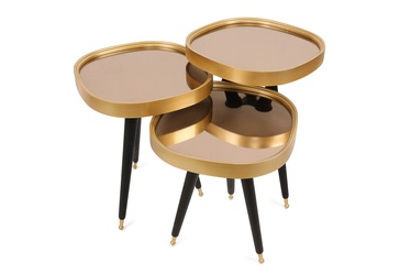 Žurnālgaldiņi Kalune Design Alys, zelta, 405 mm x 420 mm x 470 - 585 mm