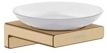 Настенная мыльница Hansgrohe AddStoris, прозрачный/бронзовый, 10.7 см x 10.9 см