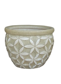 Puķu pods Domoletti IP17-184, keramika, Ø 17 cm, bēša