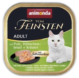 Влажный корм для кошек Animonda Vom Feinsten Adult, курица/индюшатина, 0.1 кг