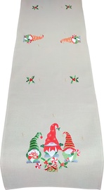 Ziemassvētku galda skrējējs taisnstūra Gnomes, sarkana/zaļa/bēša, 40 x 85 cm
