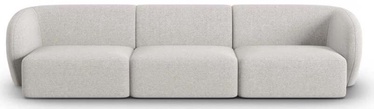 Moduļu dīvāns Micadoni Home Shane, sudraba, 259 x 85 cm x 74 cm