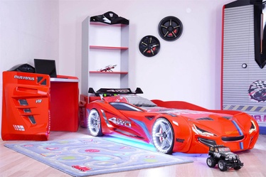 Детская кровать Kalune Design Mnv1, красный, 235 x 130 см
