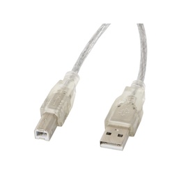 Juhe Lanberg Cable USB to USB Transparent 3m