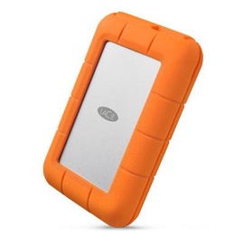 Kietasis diskas Lacie Rugged Mini, HDD, 1 TB, sidabro/oranžinė