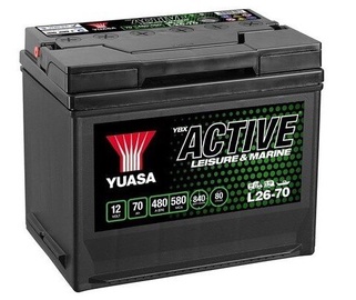 Akumulators Yuasa L26-70, 12 V, 70 Ah, 480 A