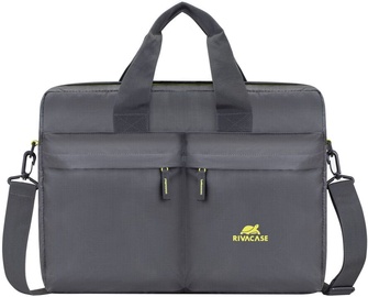 Nešiojamų kompiuterių krepšys Rivacase 5532 grey Lite urban laptop bag 16'', pilka, 16"