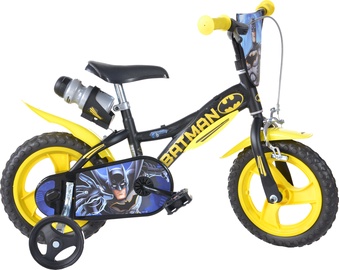 Детский велосипед Dino Bikes Batman, синий/черный/желтый, 9" (21.59 cm), 12″