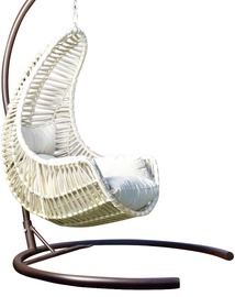 Dārza krēsls, stāvošs Kalune Design Kule 379VLV1706, brūna/krēmkrāsa