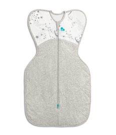 Bērnu guļammaiss Love To Dream Swaddle Up Warm, balta/pelēka, 60 cm