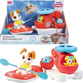 Vonios žaislų rinkinys Tomy Sea Rescue Set, raudona/žydra