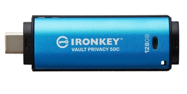 USB atmintinė Kingston IronKey Vault Privacy 50, mėlyna, 128 GB