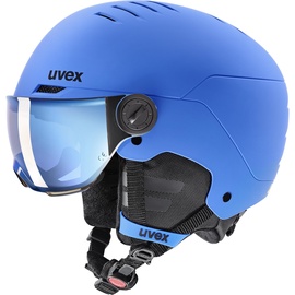 Комплект лыжного шлема и очков Uvex Rocket JR Visor, синий, 51-55 см