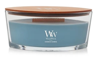 Svece, aromātiskā WoodWick Ellipse Evergreen Cashmere, 30 - 40 h, 453.6 g, 90 mm x 120 mm