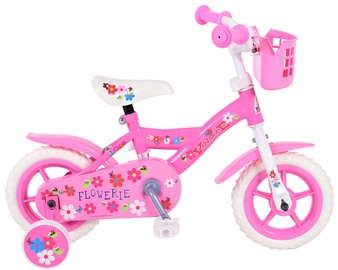 Vaikiškas dviratis, miesto Volare Flowerie, baltas/rožinis, 10"