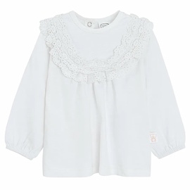 Krekls ar garām piedurknēm, meitenēm/mazuļiem Cool Club Ecru CCG2701191, balta, 80 cm
