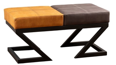 Пуф Hanah Home Brda 591GRC1114, желтый/антрацитовый, 92 см x 44 см x 46 см